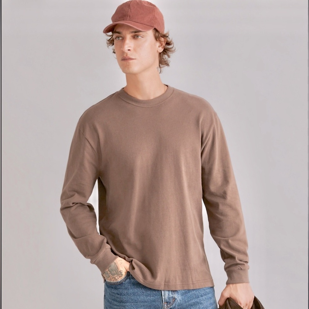 NWT Madewell Longsleeve Tshirt, Brown, Medium